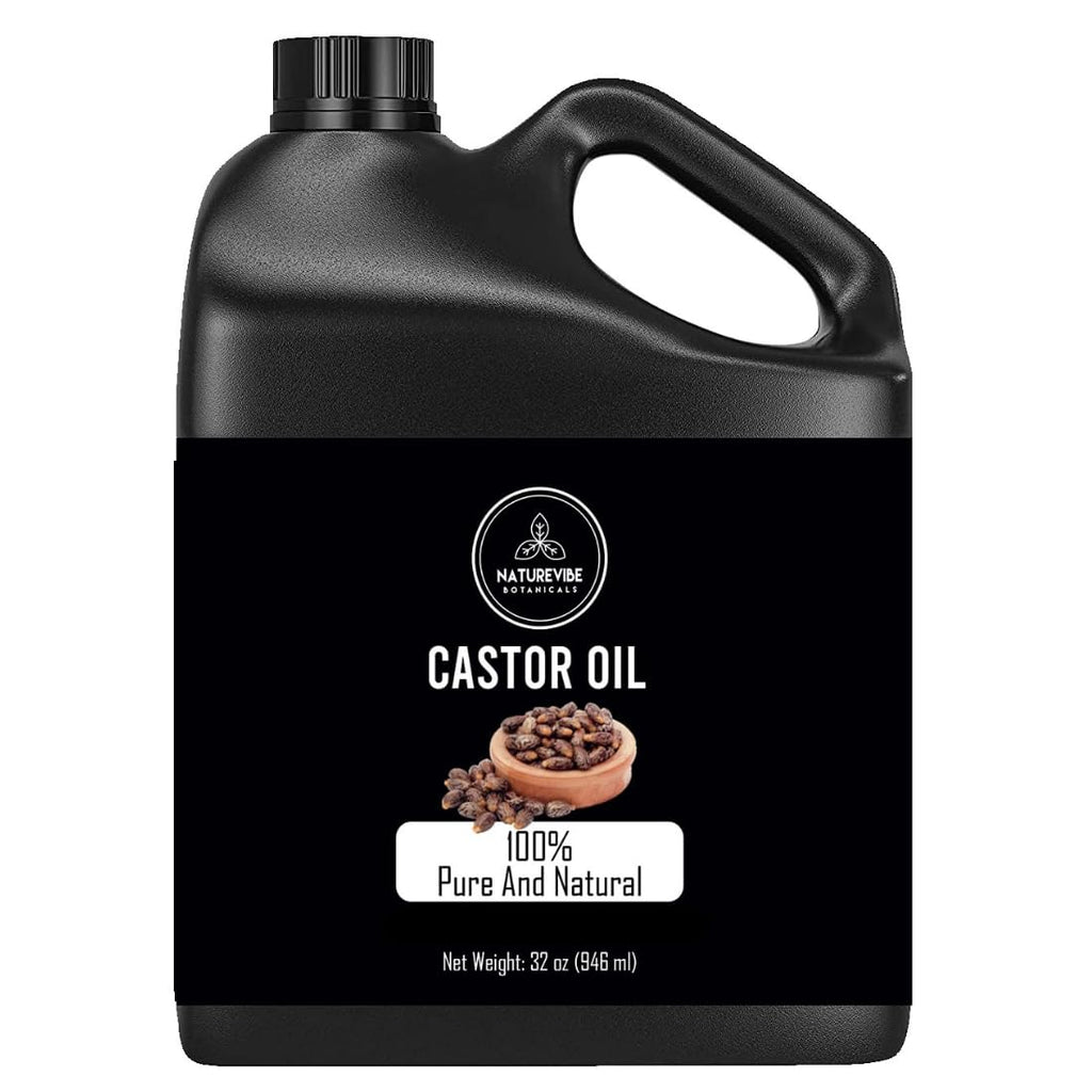 Naturevibe Botanicals Jamaican Black Castor Oil 32 Ounces | 100% Pure and Natural | Great for Skin Care and Hair Care