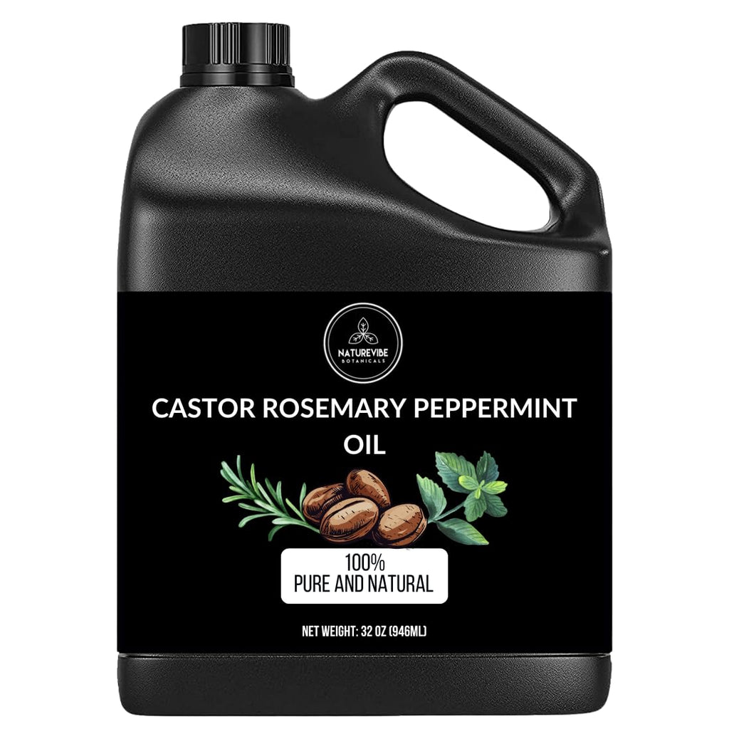 Naturevibe Botanicals Jamaican Black Castor Oil 32 Ounces | 100% Pure and Natural | Great for Skin Care and Hair Care