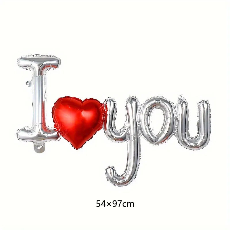 Valentine's Day Decor Giant 40inch Teddy Bear Balloon,Valentine's Day Banner,Love Heart Balloon,Wedding,Bridal Shower Decoration