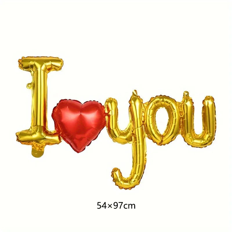 Valentine's Day Decor Giant 40inch Teddy Bear Balloon,Valentine's Day Banner,Love Heart Balloon,Wedding,Bridal Shower Decoration