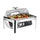 Stainless Steel Chafer Roll Top Visible Chafing Dishes Commercial Chafing Dishes with Glass Window for Cafe Restaurant Dining