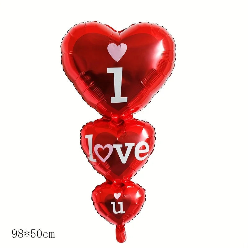 Valentine's Day Decor Giant 40inch Teddy Bear Balloon,Valentine's Day Banner,Love Heart Balloon,Wedding,Bridal Shower Decoration