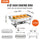 VEVOR Chafing Dish Buffet Set, 8 Qt 6 Pack, Stainless Chafer with 6 Full Size Pans, Rectangle Catering Warmer Server with Lid