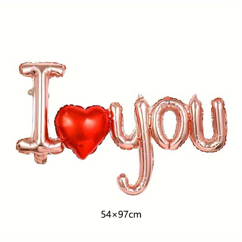 Valentine's Day Decor Giant 40inch Teddy Bear Balloon,Valentine's Day Banner,Love Heart Balloon,Wedding,Bridal Shower Decoration