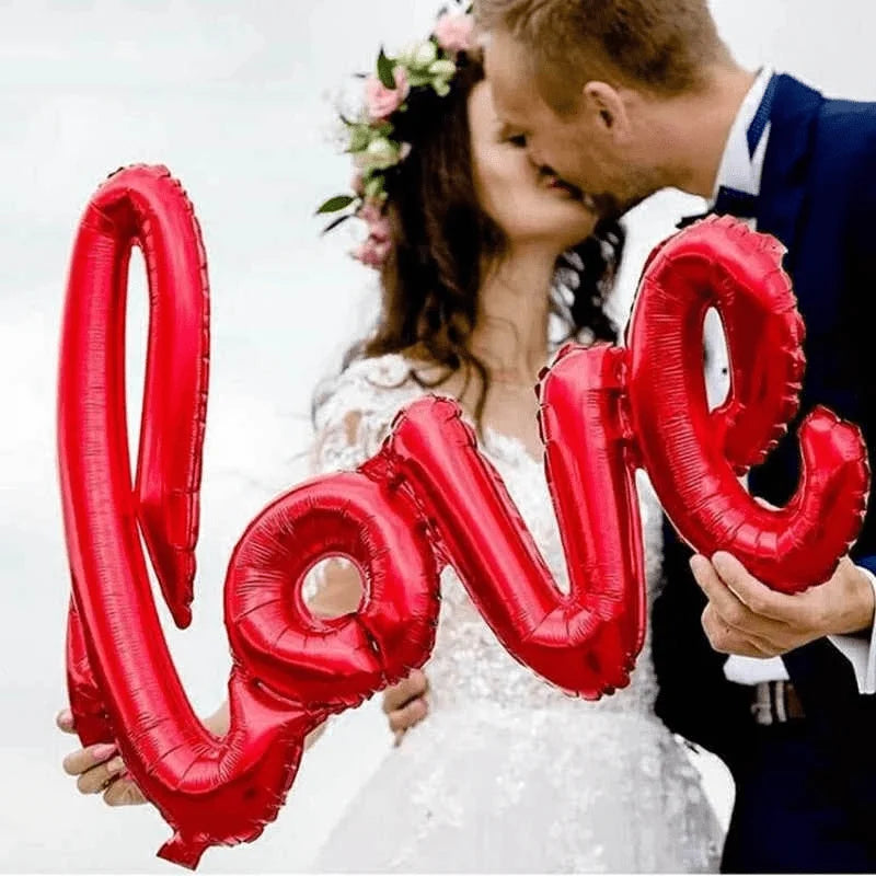 Valentine's Day Decor Giant 40inch Teddy Bear Balloon,Valentine's Day Banner,Love Heart Balloon,Wedding,Bridal Shower Decoration