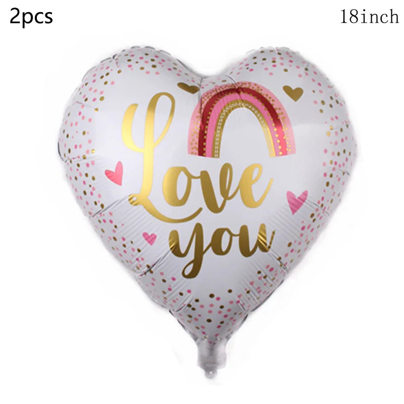 Valentine's Day Decor Giant 40inch Teddy Bear Balloon,Valentine's Day Banner,Love Heart Balloon,Wedding,Bridal Shower Decoration