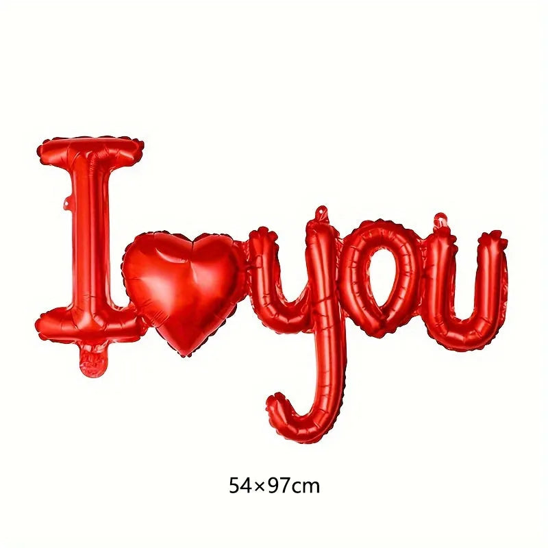 Valentine's Day Decor Giant 40inch Teddy Bear Balloon,Valentine's Day Banner,Love Heart Balloon,Wedding,Bridal Shower Decoration