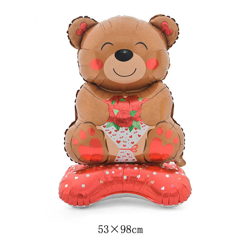 Valentine's Day Decor Giant 40inch Teddy Bear Balloon,Valentine's Day Banner,Love Heart Balloon,Wedding,Bridal Shower Decoration
