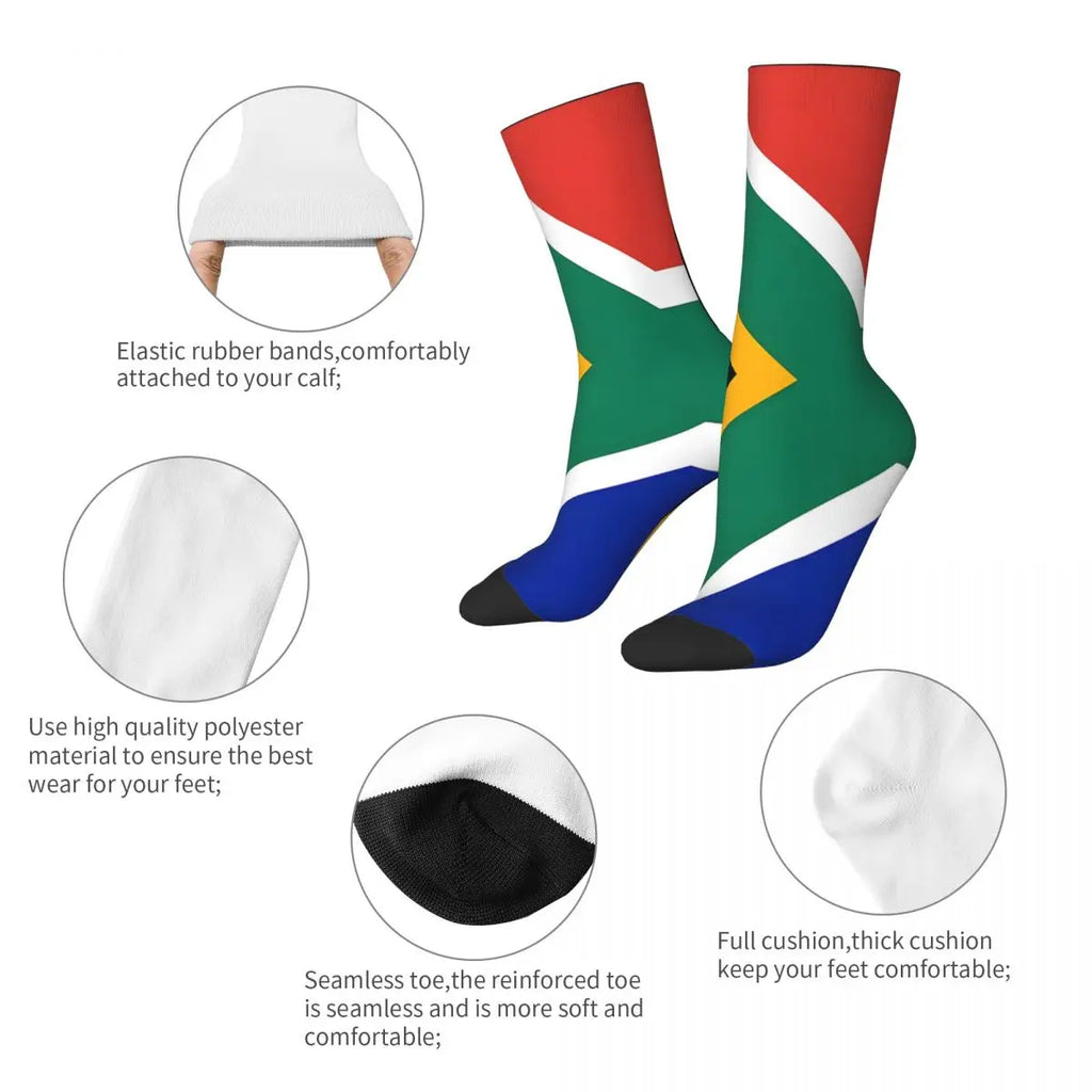 South Africa Flag Socks Male Mens Women Spring Stockings Harajuku