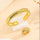 2pcs Vintage Gold Plated Bracelet, Open Bracelet Ring Jewelry, Women's Festival Wedding Jewelry Set