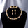 5Pcs Fashionable Metallic Beaded Necklaces Two Color Gold Bead Earrings Bracelets Suitable For Daily Wear Holiday Jewelry Gifts
