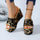 Round Toe Wedge Printed Slippers - Luxeventshub