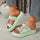 Women's Thick-soled Fashion Double-row Diamond Slippers Vacation Beach Shoes