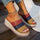 Ankle-strap Sandals Block Platform Wedge Plus Size Slippers - Luxeventshub