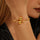 1pcs Copper Plated 18k Gold Double Headed Bead Opening Bracelet, With A Simple Temperament For Women, Suitable For Gatherings, Gifts, And Daily Wear