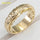 Gold Suspended Carved Rose Flower Ring - Luxeventshub