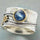 Aquamarine Ring  Water Drop Two-tone Alloy - Luxeventshub