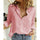 Lapel Long Sleeve Shirt Fashion Solid Color Button Top Women's Clothing