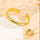2pcs Vintage Gold Plated Bracelet, Open Bracelet Ring Jewelry, Women's Festival Wedding Jewelry Set