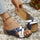 Fish Mouth One-word Belt Buckle Women's Fashion Platform Wedge Slippers