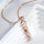 Hollow Carved Two-color Hanging Tag Pendant Chain - Luxeventshub