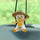 Car Pendant Cute Anime Little Duck Swing Auto Rearview Mirror Hanging Ornaments Interior Decoraction Accessories For Girls Gifts