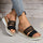 Plus Size Rope Bottom Platform Peep Toe Sandals For Women - Luxeventshub