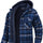 Men's Plaid Hooded Coat Winter Warm Button Zip-up Jacket Fashion Casual Thick Padded Long Sleeves Outerwear Clothing