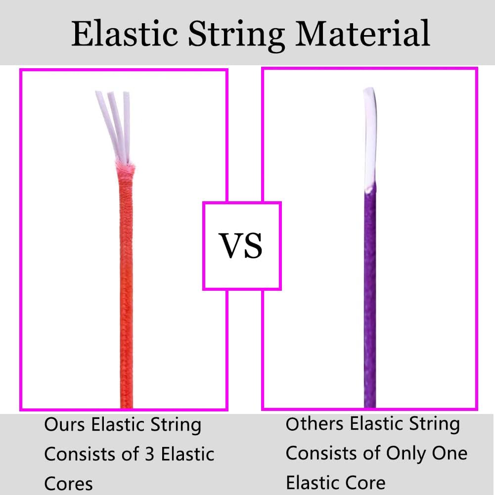 1mm Stretchy Bracelet String, Sturdy Rainbow Elastic String Elastic Cord for Jewelry Making, Necklaces, Beading and Crafts