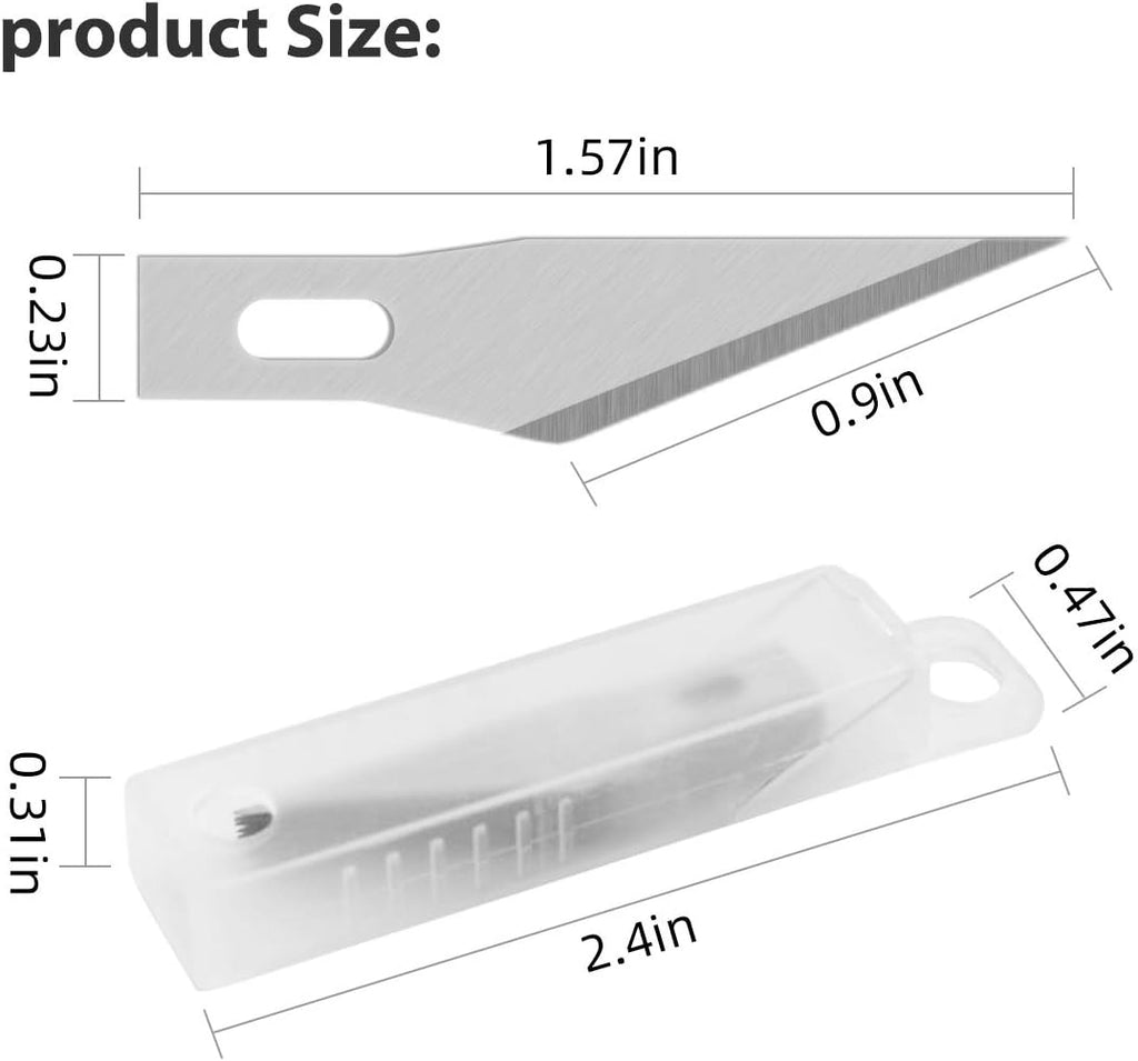 DIYSELF 1 Pcs Craft Hobby Knife Exacto Knife with 11 Pcs Stainless Steel Blade Kit, 1pcs Steel 15CM Ruler for Art, Scrapbooking, Stencil (Purple)