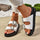 Fashion Rhinestone Belt Buckle Platform Sandals - Luxeventshub