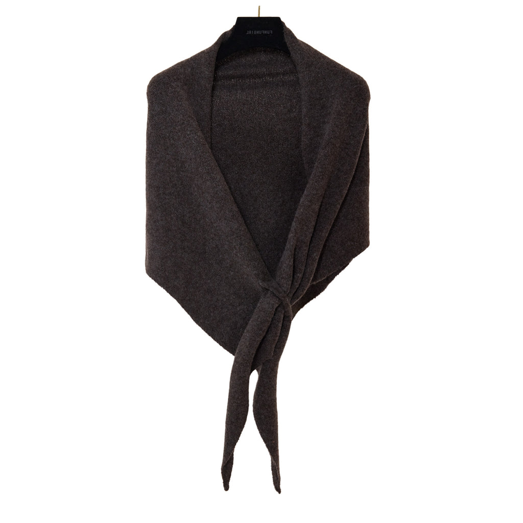 Winter Triangular Shawl INS Solid Color Soft Thickened Knitted Neck Wrap Korean Version Warm Shawl For Women