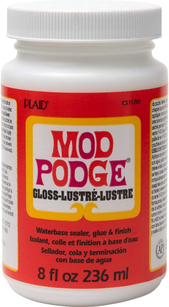 Mod Podge Gloss Sealer, Glue & Finish: All-in-One Craft Solution- Quick Dry, Easy Clean, for Wood, Paper, Fabric & More. Non-Toxic - Craft with Confidence, Made in USA, 16 oz., Pack of 1