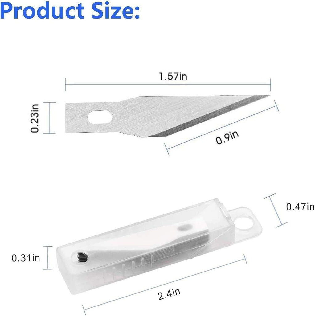 DIYSELF 1 Pcs Craft Hobby Knife Exacto Knife with 11 Pcs Stainless Steel Blade Kit, 1pcs Steel 15CM Ruler for Art, Scrapbooking, Stencil (Purple)