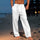 Casual Wide-Leg Straight Pants With Pockets Fashion Drawstring Trousers For Men Clothing