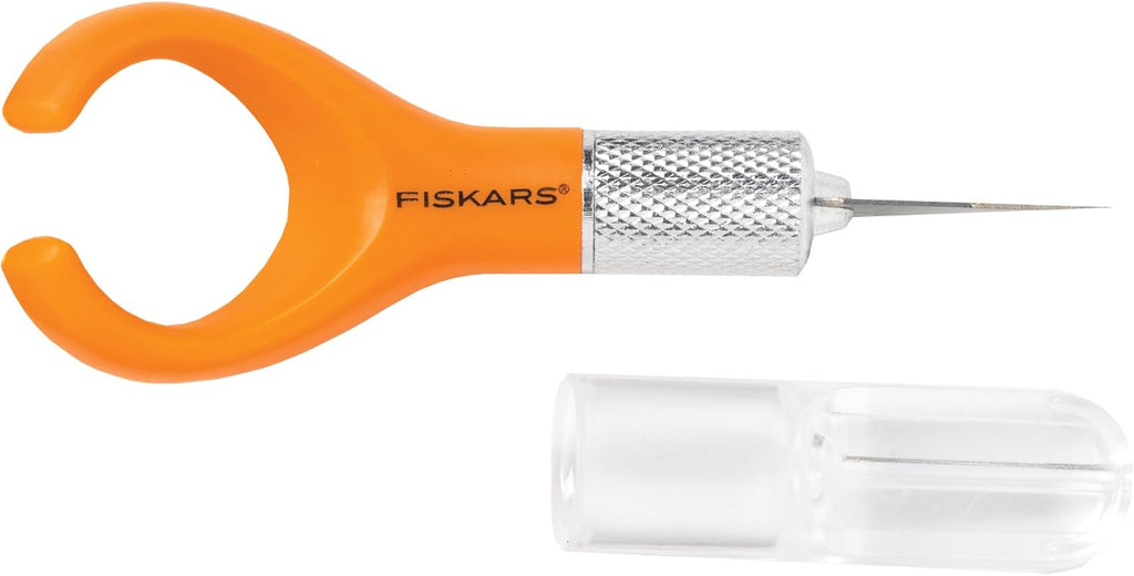 Fiskars SoftGrip Detail Craft Knife - 8" Exacto Knife for Crafting - Multi-Use Exacto Blade Included with Protective Cover