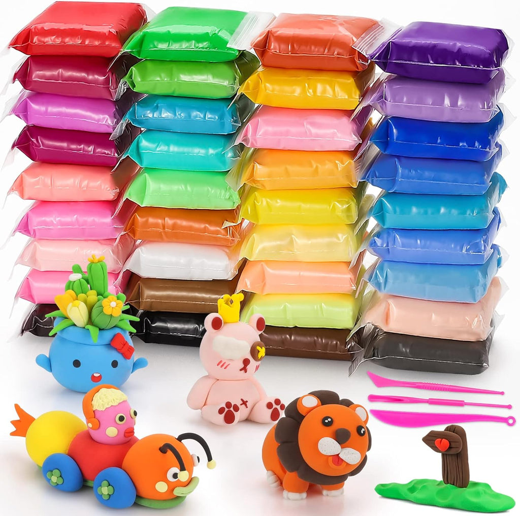 CiaraQ Modeling Clay Kit - 36 Colors Air Dry Ultra Light Clay, Safe & Non-Toxic, Great Gift for Kids. …