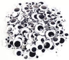 DECORA 500 Pieces 6mm -12mm Black Wiggle Googly Eyes with Self-Adhesive Backs for DIY Crafts Doll Making Sewing Supplies