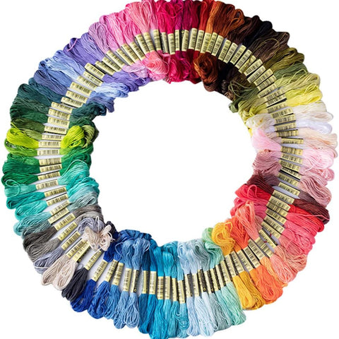 Friendship Bracelet String 50 Skeins Rainbow Color Embroidery Floss Cross Stitch Embroidery Thread Cotton Floss Bracelet Yarn, Craft Floss