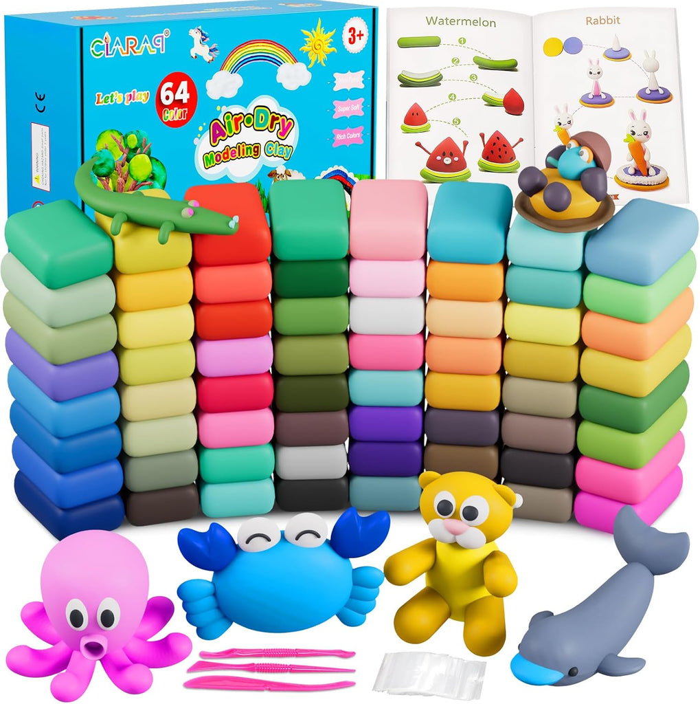 CiaraQ Modeling Clay Kit - 36 Colors Air Dry Ultra Light Clay, Safe & Non-Toxic, Great Gift for Kids. …