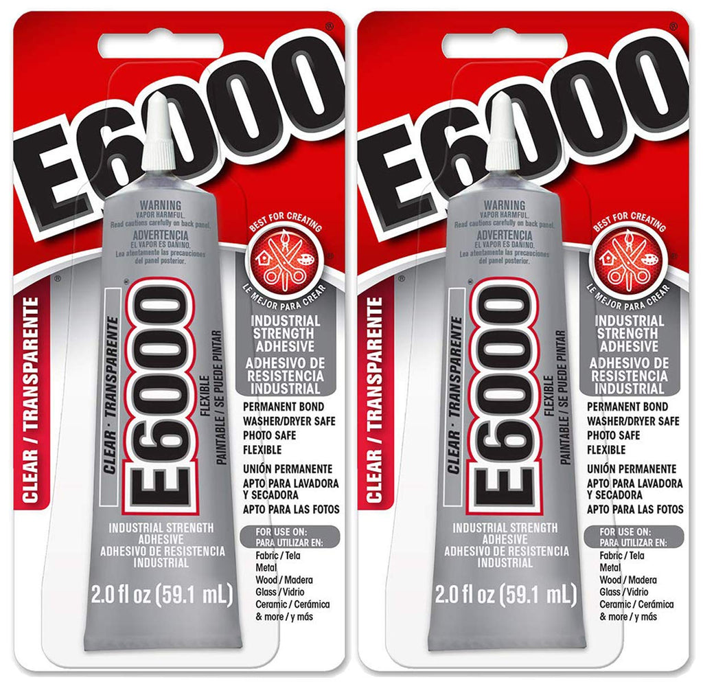 E6000 237032 Craft Adhesive, 2 fl oz Clear, 2 Pack