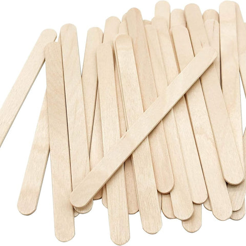 KTOJOY 200 Pcs Craft Sticks Ice Cream Sticks Natural Wood Popsicle Craft Sticks 4.5 inch Length Treat Sticks Ice Pop Sticks for DIY Crafts