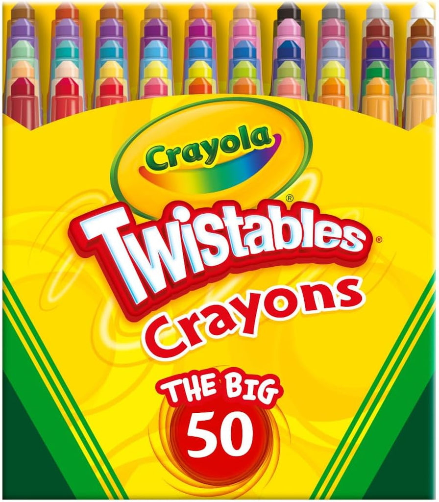 Crayola Mini Twistables Crayons (50ct), Crayons for Kids, Arts & Crafts Supplies, Toddler Crayons for Coloring Books, Gifts for Kids