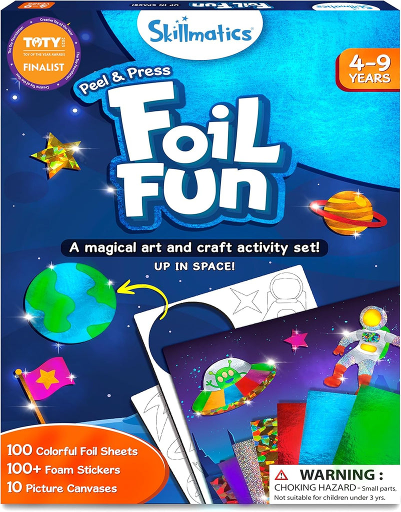 Skillmatics Art & Craft Activity - Foil Fun Unicorns & Princesses, No Mess Art for Kids, Craft Kits & Supplies, DIY Creative Activity, Gifts for Girls & Boys Ages 4, 5, 6, 7, 8, 9, Travel Toys