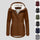 Winter Hooded Jacket Solid Color Warm Buckle Zip-up Fleece Jacket With Pockets Women's Casual Jacket