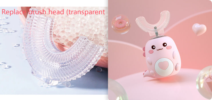 Children'S Electric Toothbrush Food Grade Silicone Oral 360 Degree Automatic Usb Charging Smart Children'S Toothbrush U-Shaped