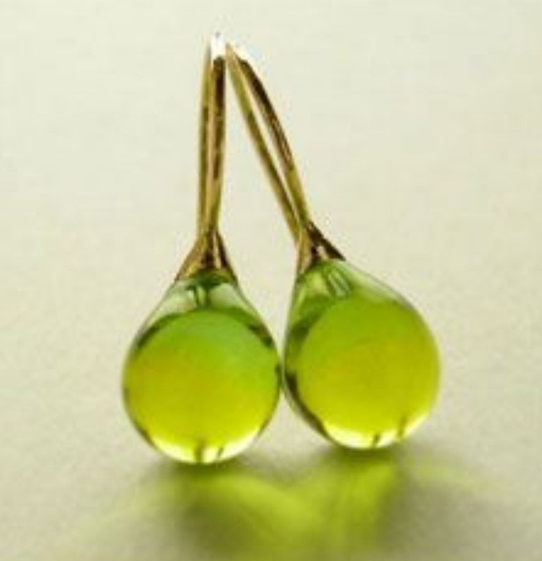 Nine-color Inlaid Cat's Eye Earrings