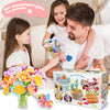 Fabric Flower Bouquets Toys, DIY Craft Kits Toys for Kids - Flower Market Toy, Build Your Flower Bouquet, Arts & Crafts for 4 5 6 7 8 Year Toddler Girl, Educational Activity Preschool B-Day Gifts