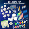 JOYIN Rock Painting Kit- Glow in The Dark Rock Kit, Arts and Crafts for Kids Ages 6-12, Art Supplies Toy, Kids Craft Paint Kits, Arts & Crafts for Boys Girls Birthday Party Gift Toy