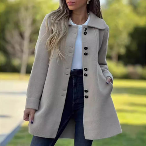 Polar Fleece Autumn And Winter Single-breasted Woolen Coat